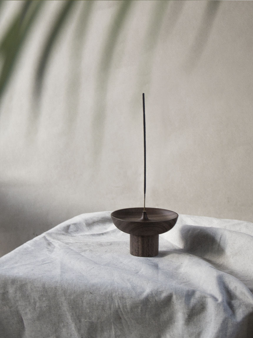 incense holder_walnut wood IH003